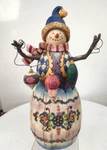 Jim Shore Heartwood #112252 2003 "winter's Tradition Snowman &ornaments Figurine. Fixed Price $35.99.