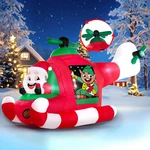 7FT Santa Elf Helicopter Inflatable Rotating Propeller Led Xmas Yard Display Fun. Fixed Price $69.99.