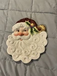 Fitz & Floyd Essentials Ff Ceramic Christmas Santa Face Plate Wall Hanging. Fixed Price $16.89.