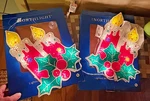Northlight 12" Holographic Lighted Berry Candle Christmas Window Silhouette. Fixed Price $32.00.