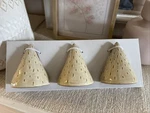 Threshold With Studio Mcgee Ornament Set Christmas Tree Bell Ceramic Tan Cream. Fixed Price $14.00.