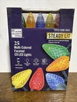 Home Accents Holiday 25 Multi-colored C9 Led Lights Steady Lit 1010 936 942. Fixed Price $18.89.