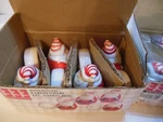 Vintage Share Joy Hand Painted Earthenware 8 Santa Napkin Rings Box. Fixed Price $20.83.