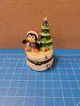 Penguin Christmas Tree Trinket Box Holiday Decor Figurine Collectible Gift. Fixed Price $6.23.