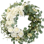 Tempus 20" Hydrangeas Spring Wreath For Front Door, Artificial Summer Green W.... Fixed Price $37.31.