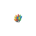 Sylvania V44621-88S Staylit Faceted C9 25-LIGHT Set, Multi Led, Green Wire. Fixed Price $25.98.