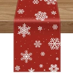 Christmas Red Table Runner Snowflake Winter Holiday Classic Christm.... Fixed Price $6.27.