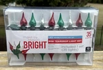 Christmas Season Red Clear Green Twinkle Mini Flame Tip String Lights 35 Led New. Fixed Price $29.99.