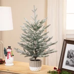 Northlight Flocked Potted Artificial Christmas Snowy Tree - 26" Unlit. Fixed Price $40.31.