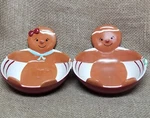 Bonnie Lynn For Russ Gingerbread Boy&girl Set Of 2 Candy/nut Bowls Signed *rare*. Fixed Price $29.95.