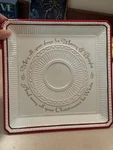 Grasslands Road Christmas Sq Platter May All Your Days Be Merry & Bright 10 3/4". Fixed Price $24.95.