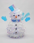 28" Incandescent Tinsel Snowman Christmas Novelty Sculpture Decoration Light-up. Fixed Price $84.44.