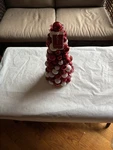 Northlight 15.75 Red & White 3 Finish Shatterproof Ball Christmas Tree. Fixed Price $25.00.