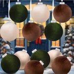 12 Pcs Jumbo Neutral Velvet Christmas Balls Ornaments Bulk 6 Inch Extra Large.... Fixed Price $79.58.