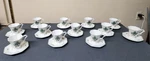12 Nikko Christmastime Happy Holidays Tree Octagonal Tea / Coffee Cups & Saucers. Fixed Price $95.00.