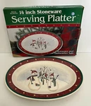 Royal Seasons 14 Inch Stoneware Snowman Serving Platter-new Box. Fast Ship!. Fixed Price $14.90.