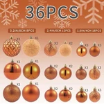 Langxun 36PCS Copper Orange Christmas Tree Decorations Balls,. Fixed Price $22.00.