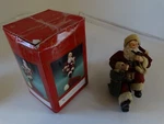 Windsor Collection Christmas Stocking Holder Hanger Fabrique Santa With Pipe. Fixed Price $24.99.