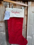 Rare Pottery Barn "stephen" Velvet Christmas Stocking New 27" Large CORO4. Fixed Price $35.00.