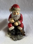 Vtg Possible Dreams Santas 5 Figure Figurine With Fishing Pole And Christm. Fixed Price $19.95.