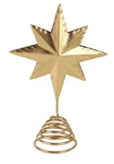 Gold Metal Star Christmas Tree Topper - Nicholas Square New. Fixed Price $18.95.