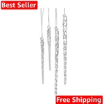 Kurt Adler 3.5-5.5 Inch Clear Glass Icicle Ornament Set Of 24 Pieces. Fixed Price $21.85.