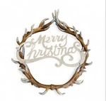 Christmas Antler Wreath Glitter Holiday Wall Hanging Rustic Cabin Decor 15. Fixed Price $38.00.