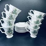 4 Nikko Christmastime Coffee Mugs Cups With Saucers Set Vtg Mint. Fixed Price $21.99.