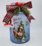 Mr. Christmas Frosted Jar W/ Holiday Tree Fairy Lights Bow Nostalgic Reindeer 7. Fixed Price $29.99.