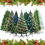 Artificial Christmas Tree With Lights /fiber Optic/snow Flocked Pine Cones 4-7FT. Fixed Price $67.19.
