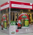 Gemmy Christmas 9.5 Ft North Pole Ornament Store Scene Airblown Inflatable Nib. Fixed Price $264.99.