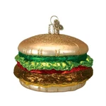 Cheeseburger Hamburger Glass Old World Christmas Ornament New 32065 Free Box. Fixed Price $15.49.