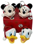 Enesco Disney Christmas Ornaments Minnie Mickey Mouse Daisy Donald Duck Set 4. Fixed Price $39.99.