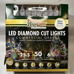 50 Led Christmas Light Set Indoor Outdoor Home Holiday Party Diamond Cut Decor. Fixed Price $13.00.