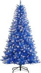 Puleo International Pre-lit 6.5' Artificial Christmas Tree With 300 Lights, Blue. Fixed Price $94.00.