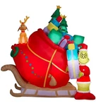 13' Airblown Giant Grinch And Max Sleigh Scene Gemmy Yard Inflatable Free Ship. Fixed Price $349.99.