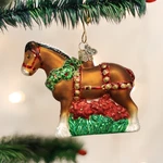 Old World Christmas Holiday Clydesdale Horse Glass Ornament 12255. Fixed Price $22.88.