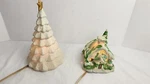 Silvestri Light Up House & Tree Ceramic Christmas Display W/ Box Set Of 2. Fixed Price $49.99.