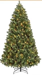 Yaheetech 6FT Pre-lit Spruce Artificial Hinged Christmas Pine Tree Prelighted.... Fixed Price $69.30.