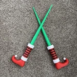 3D Printed Elf Feet Legs For Christmas Tree Holiday Decoration 21 Extended. Fixed Price $19.00.
