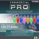 Gemmy Commercial Pro 25 Ct C9 Multicolor Led Christmas String Light Bulbs E17. Fixed Price $28.99.