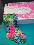 Lilly Pulitzer Christmas Stocking Multi Party Punch Patch Floral Print Nwt 22X11. Fixed Price $40.00.