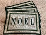 Set Of 4 Windham Weavers Noel Tapestry Placemats Christmas Green & Gold. Fixed Price $12.74.
