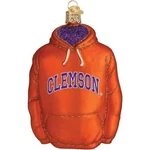 Old World Christmas Clemson University Tigers Hoodie Blown Glass Ornament. Fixed Price $25.99.