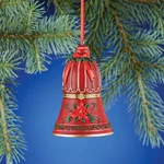 Poinsettia Bell Resin Hinged Suprise Gift Trinket Box Christmas Holiday Ornament. Fixed Price $24.98.