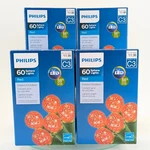 Philips Led Christmas Lights 60 Red Faceted Sphere Bulbs - 4 Packs. Fixed Price $49.97.
