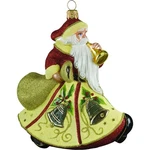 Joy To The World Glitterazzi Eggnog Santa Polish Glass Christmas Ornament. Fixed Price $84.98.