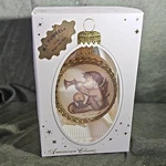 M.i. Hummel Glass Christmas Angel Ball Ornament Gold/white American Classic 2001. Fixed Price $15.00.