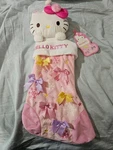 New Hello Kitty Sanrio Christmas Stocking Bows Rhinestones Pink Full Length 21". Fixed Price $17.99.
