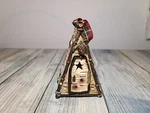 Kurt Adler Bear In Triangle Outhouse Christmas Ornament. Fixed Price $16.50.